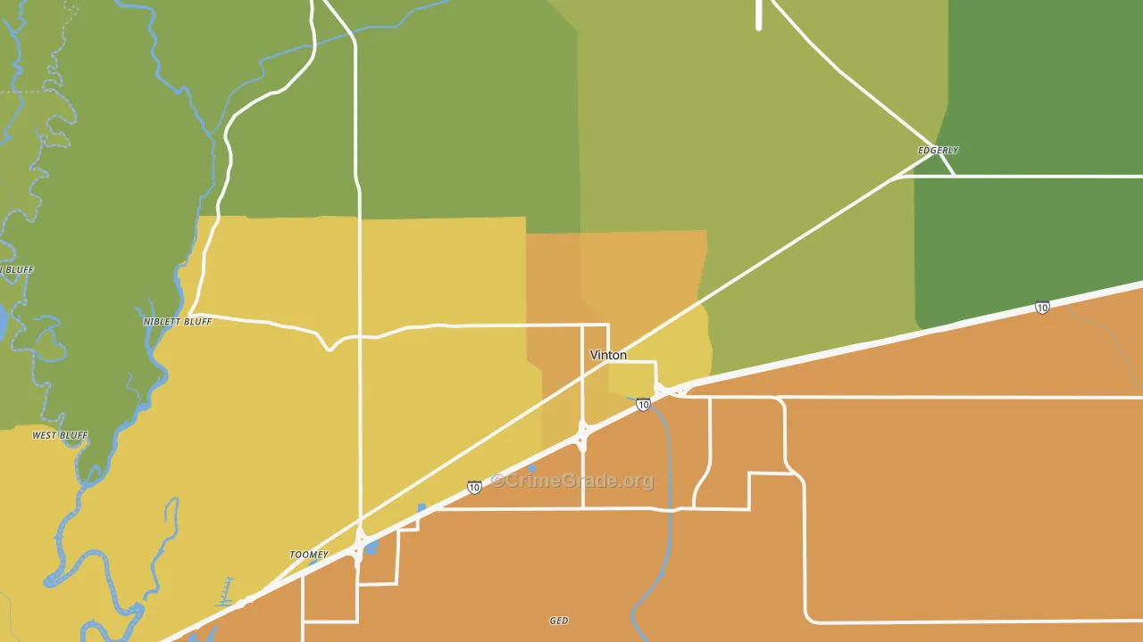 70668, LA Map of Drug-Related Crime Rates