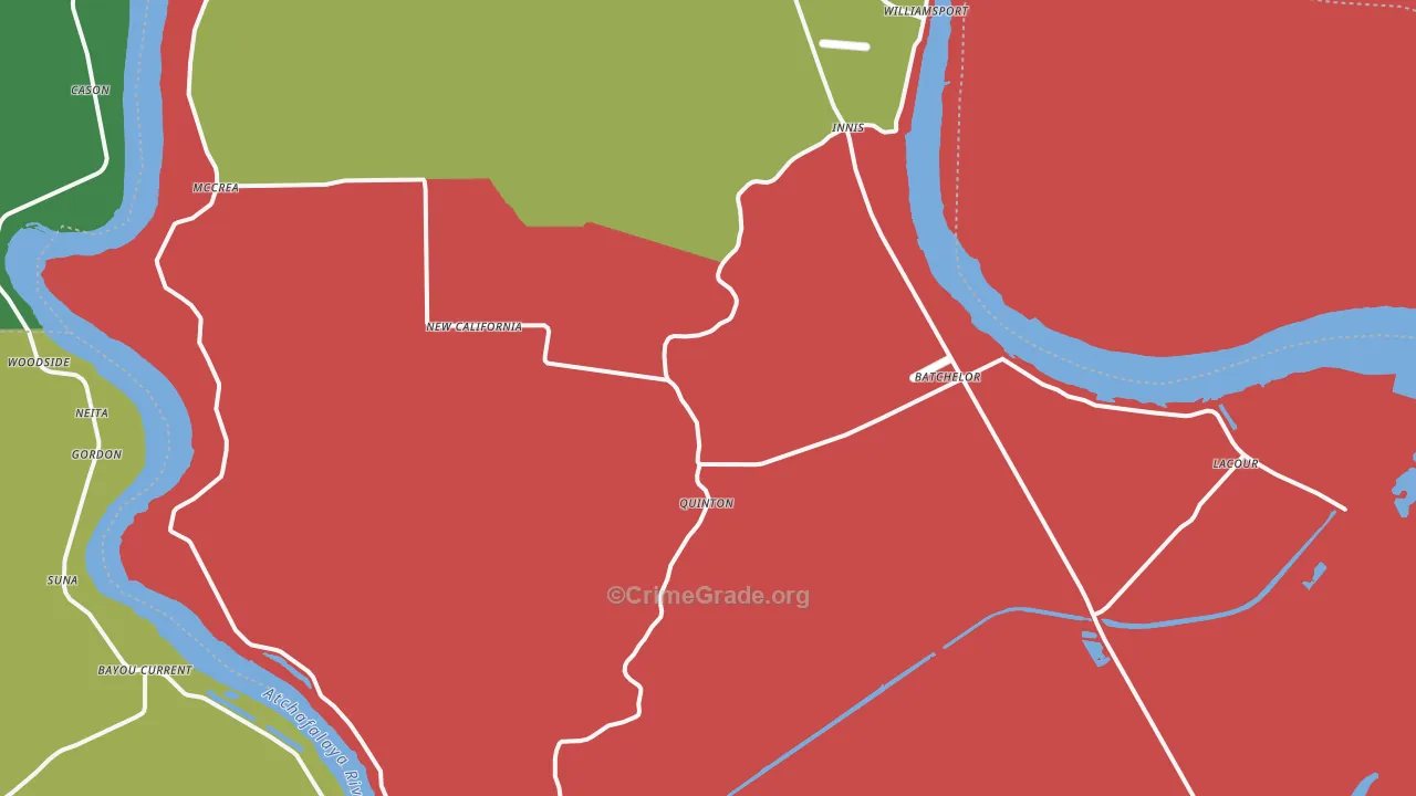 70715, LA Map of Drug-Related Crime Rates