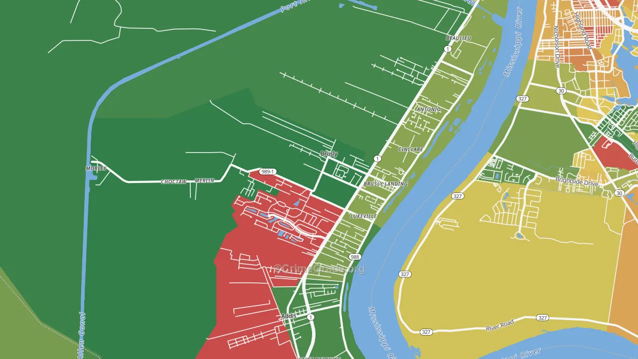 70719, LA Map of Drug-Related Crime Rates