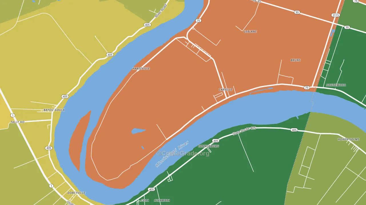 70721, LA Map of Drug-Related Crime Rates