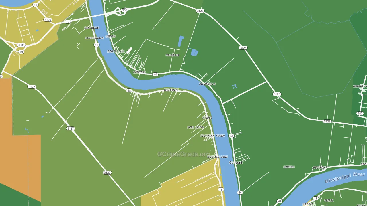 70723, LA Map of Drug-Related Crime Rates