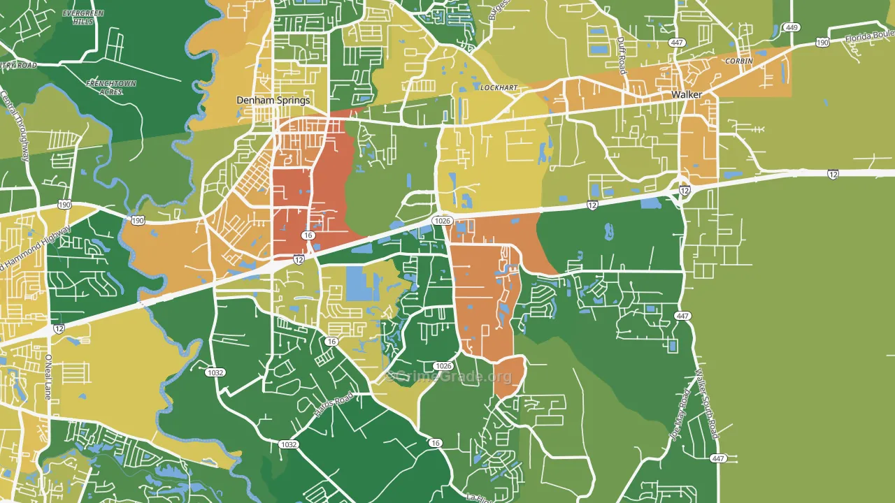 70726, LA Map of Drug-Related Crime Rates
