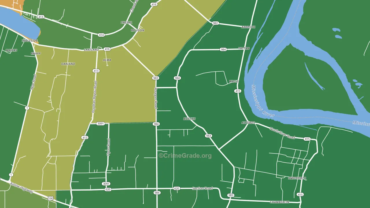 70729, LA Map of Drug-Related Crime Rates