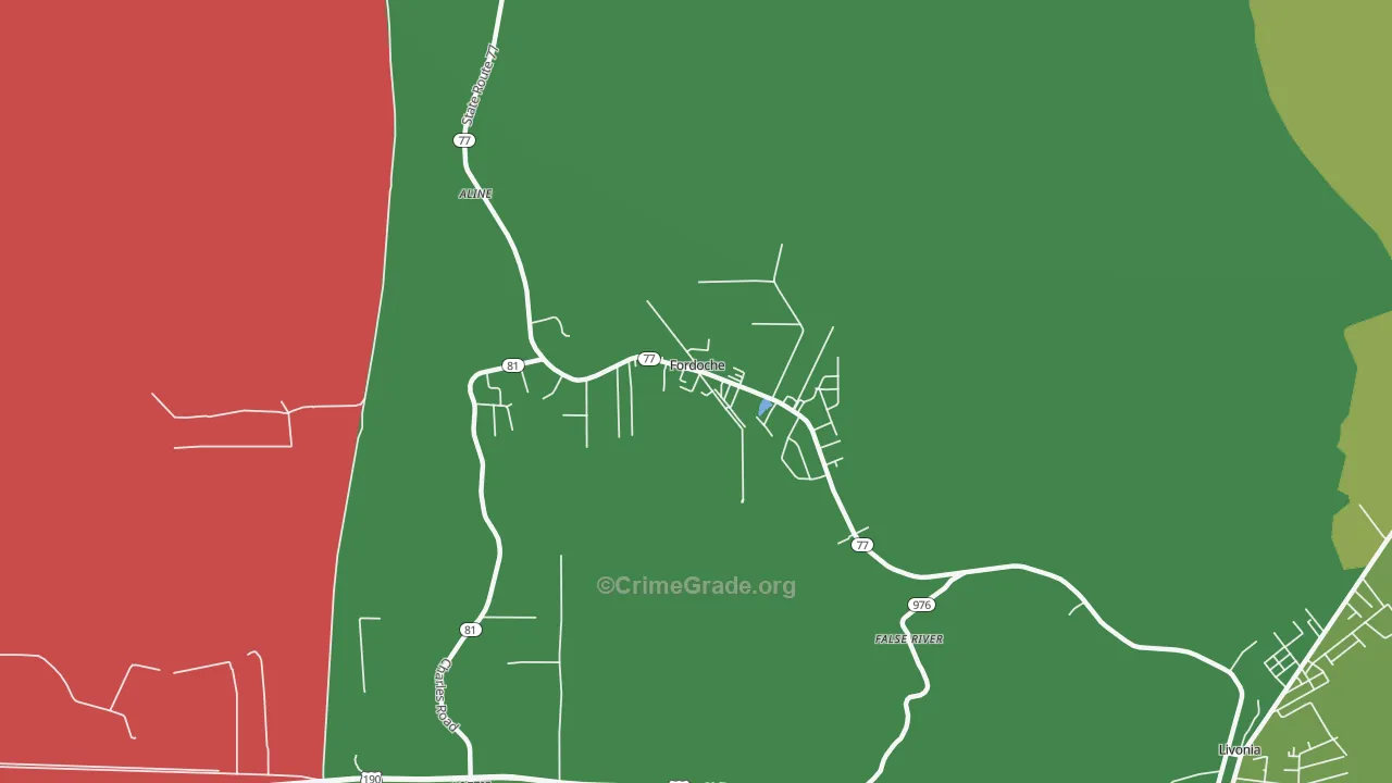 70732, LA Map of Drug-Related Crime Rates