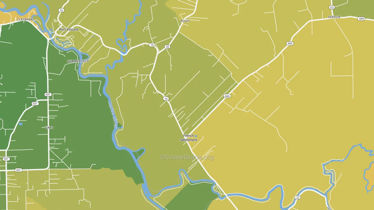 70733, LA Map of Drug-Related Crime Rates
