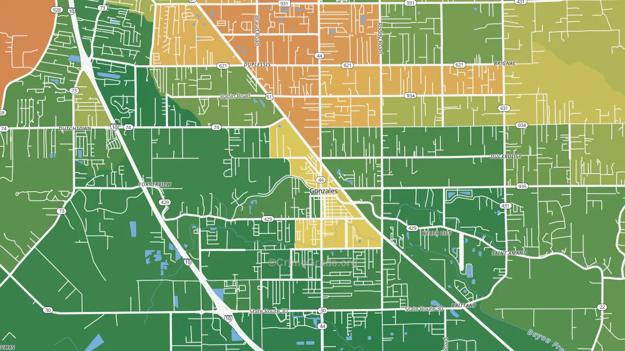 70737, LA Map of Drug-Related Crime Rates