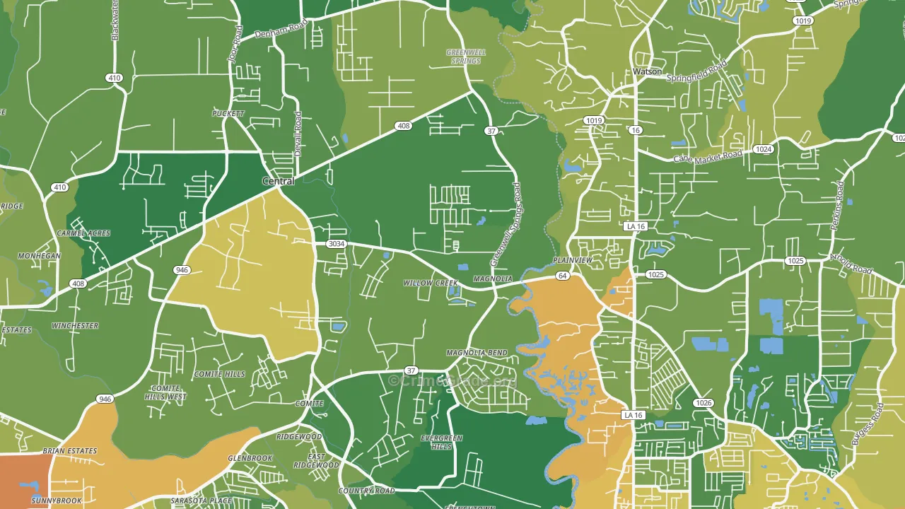 70739, LA Map of Drug-Related Crime Rates