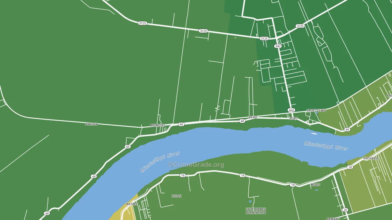 70743, LA Map of Drug-Related Crime Rates