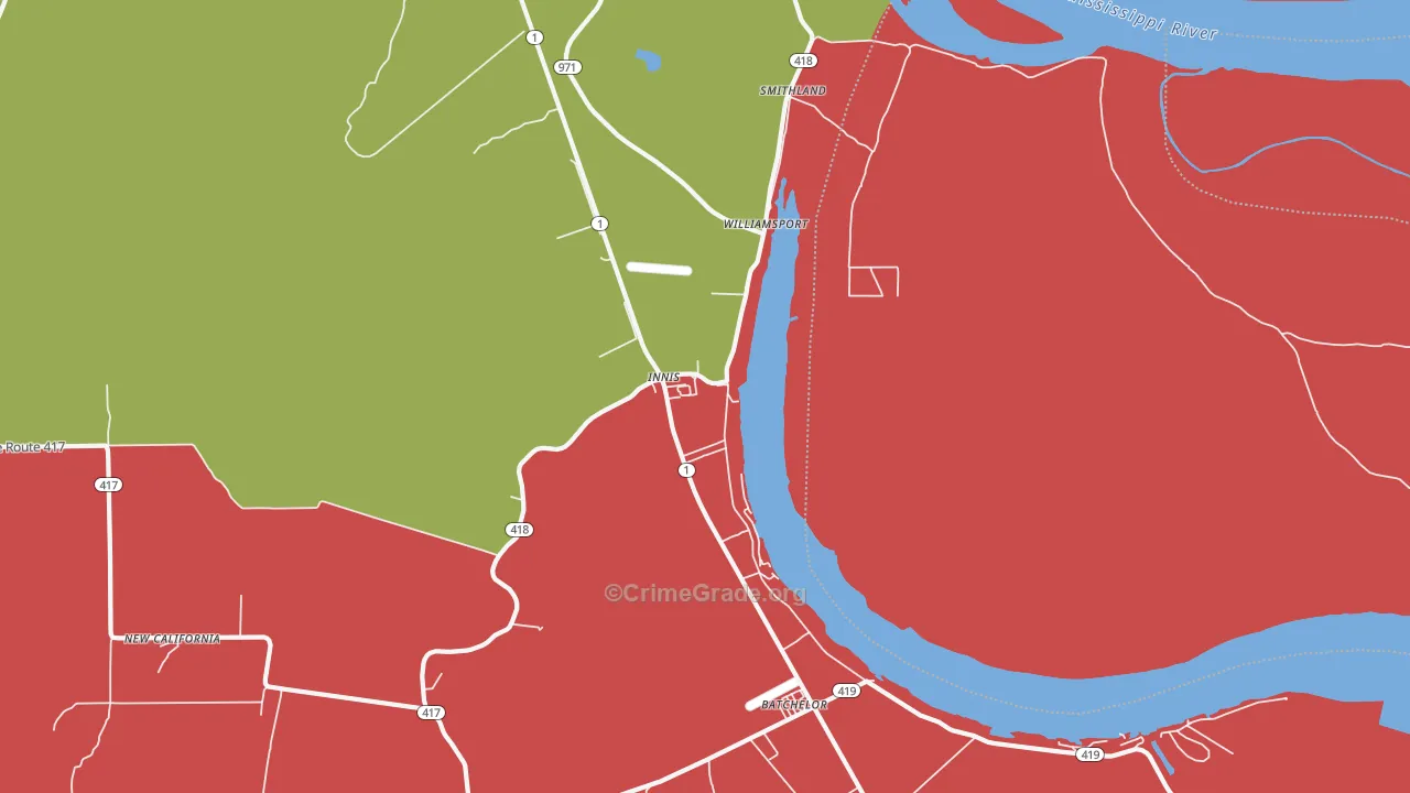 70747, LA Map of Drug-Related Crime Rates