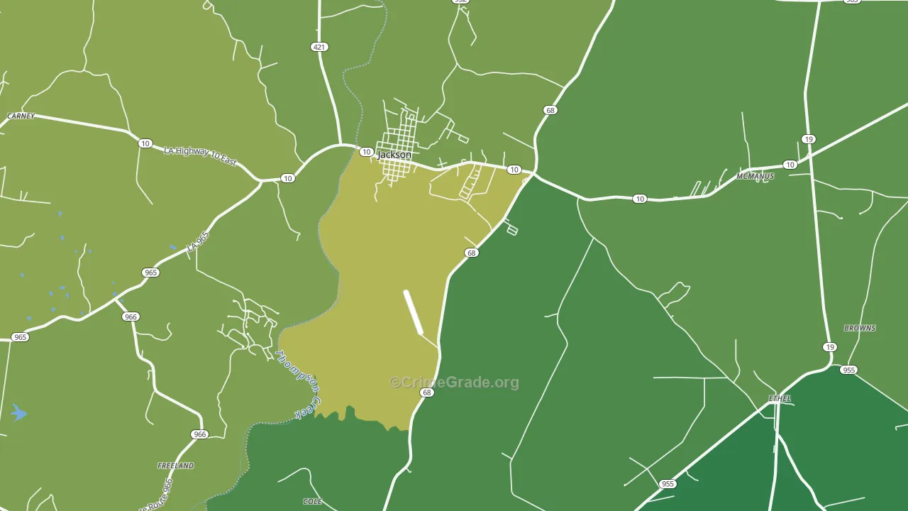 70748, LA Map of Drug-Related Crime Rates