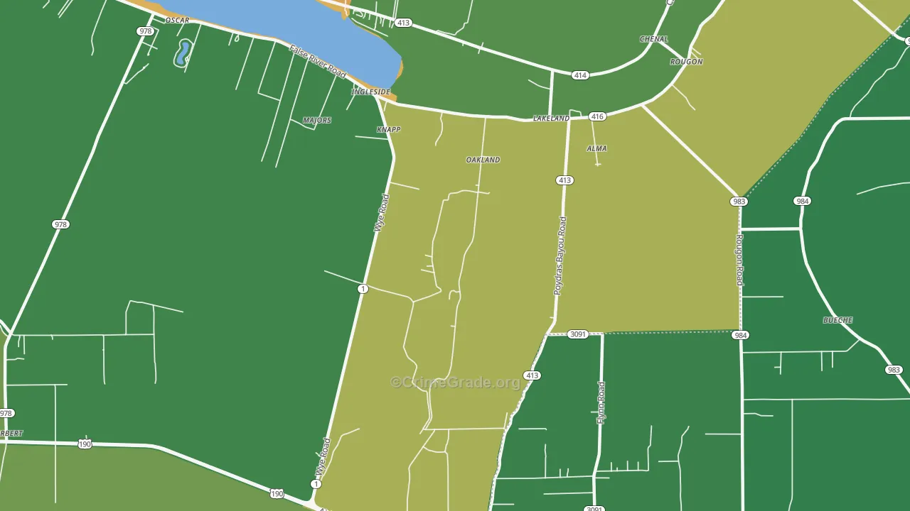 70752, LA Map of Drug-Related Crime Rates