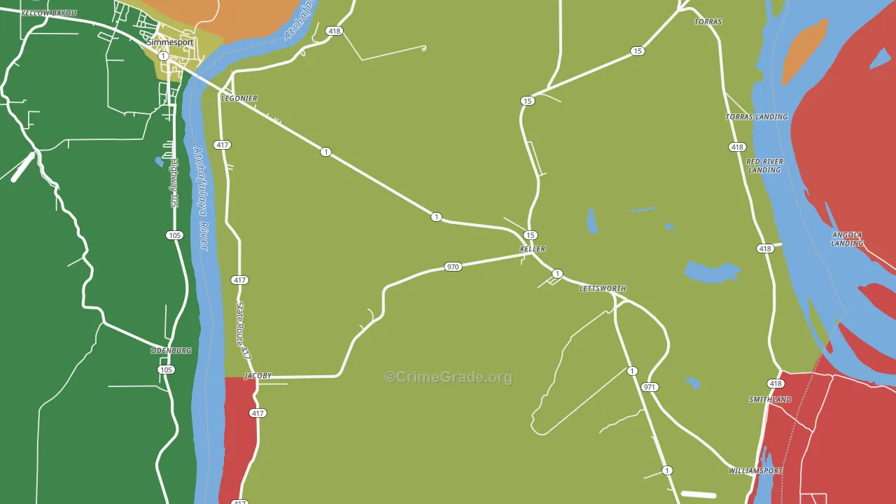 70753, LA Map of Drug-Related Crime Rates