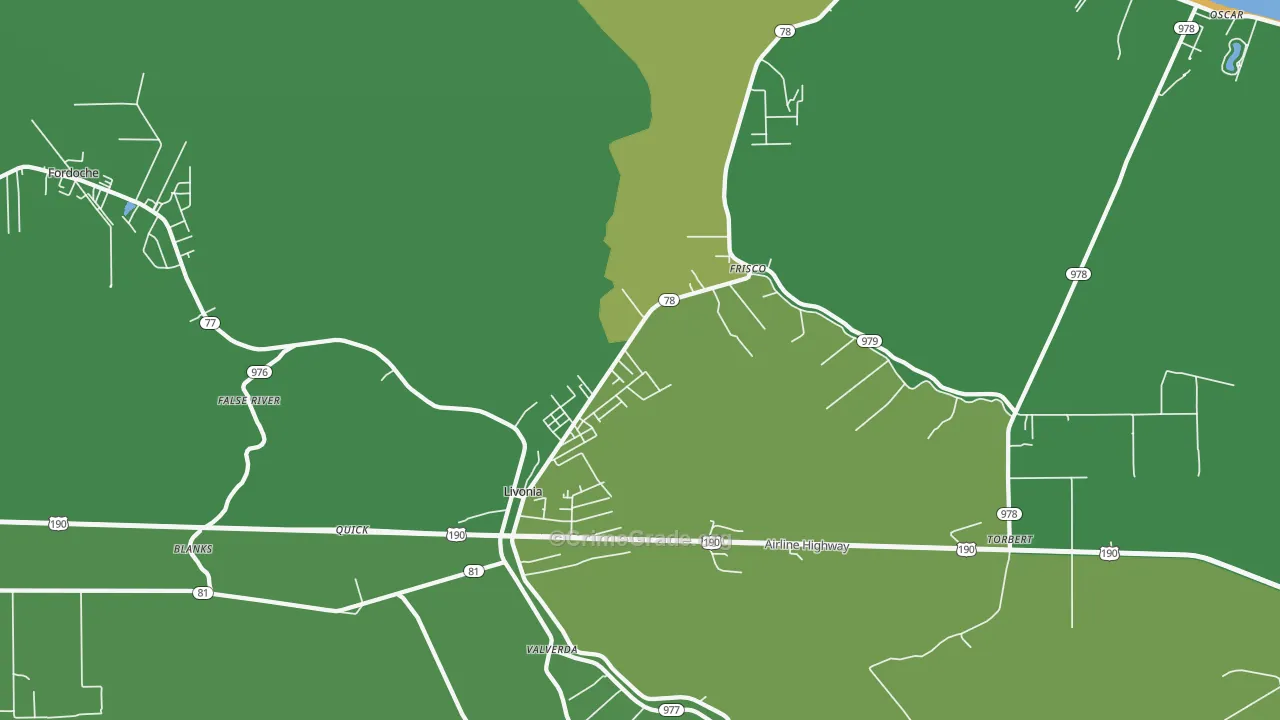 70755, LA Map of Drug-Related Crime Rates