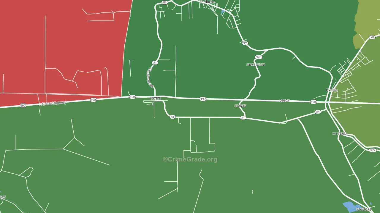 70756, LA Map of Drug-Related Crime Rates