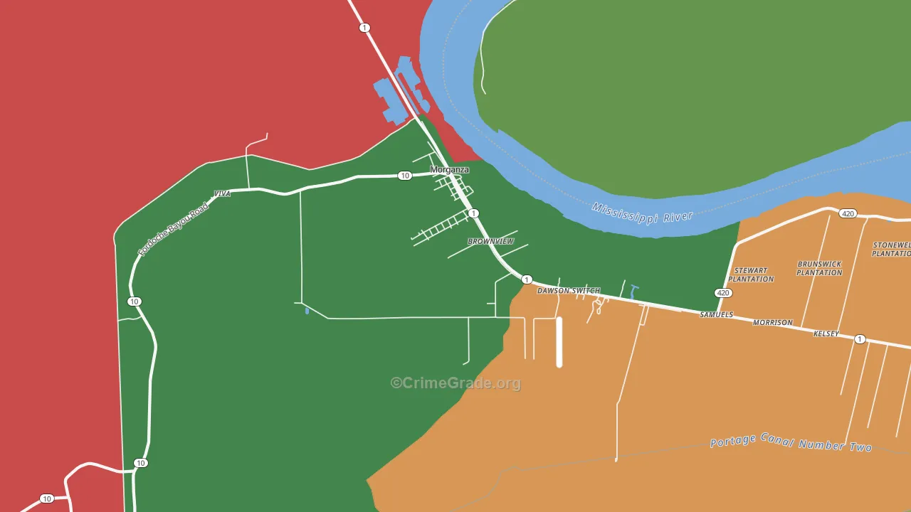 70759, LA Map of Drug-Related Crime Rates