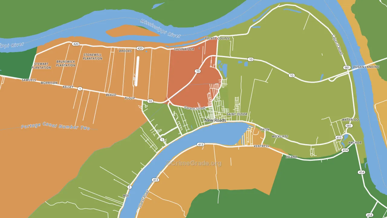 70760, LA Map of Drug-Related Crime Rates