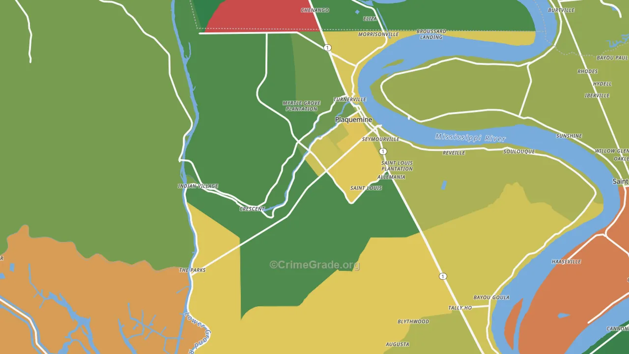 70764, LA Map of Drug-Related Crime Rates
