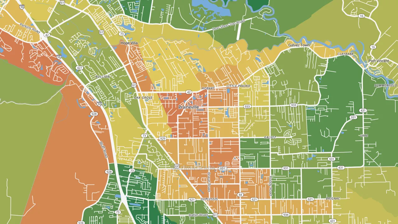 70769, LA Map of Drug-Related Crime Rates