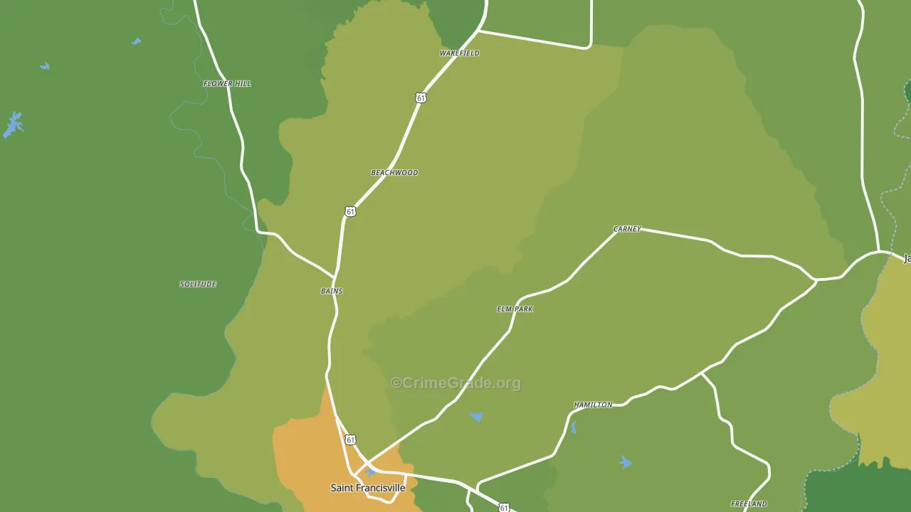 70775, LA Map of Drug-Related Crime Rates