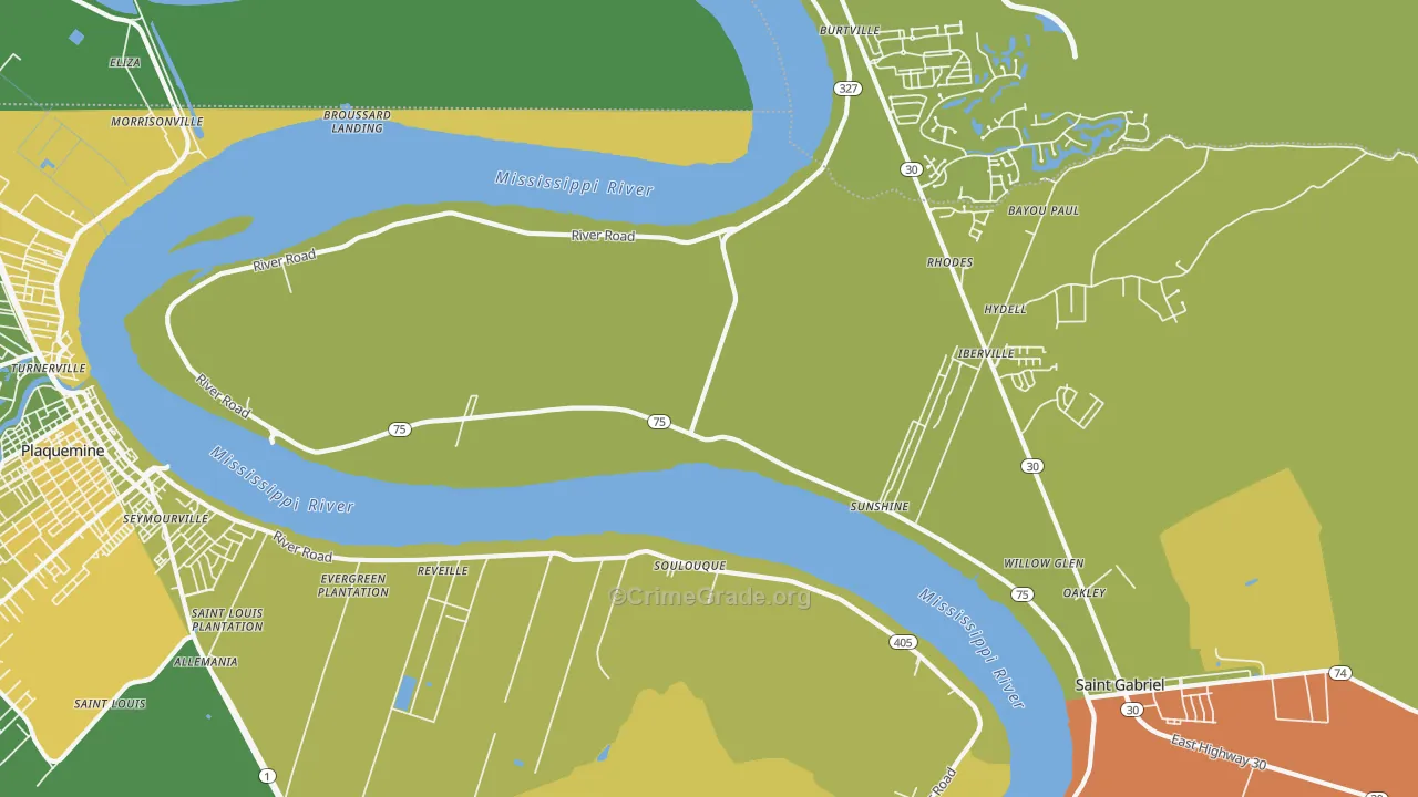 70780, LA Map of Drug-Related Crime Rates