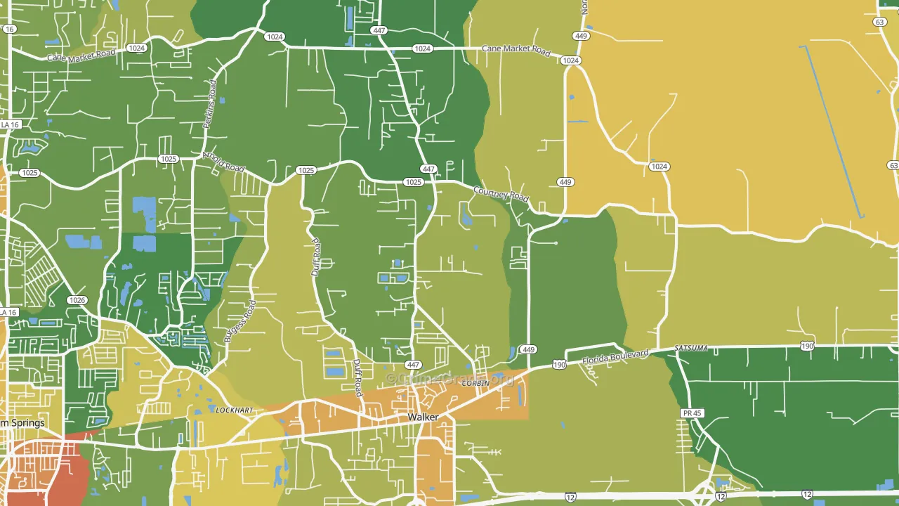 70785, LA Map of Drug-Related Crime Rates