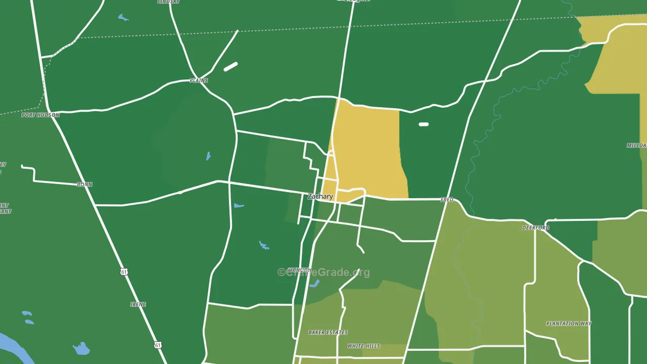 70791, LA Map of Drug-Related Crime Rates