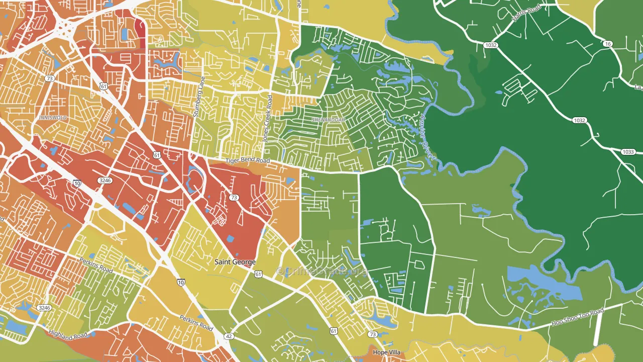 70817, LA Map of Drug-Related Crime Rates