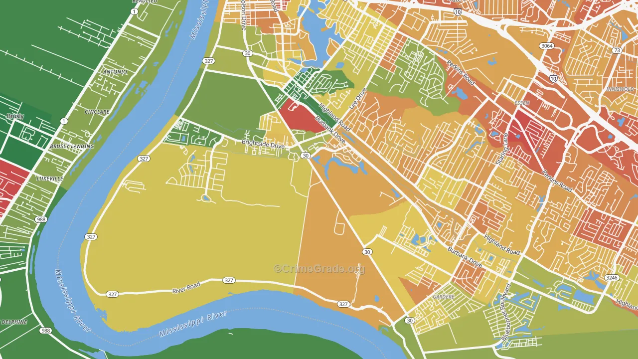 70820, LA Map of Drug-Related Crime Rates