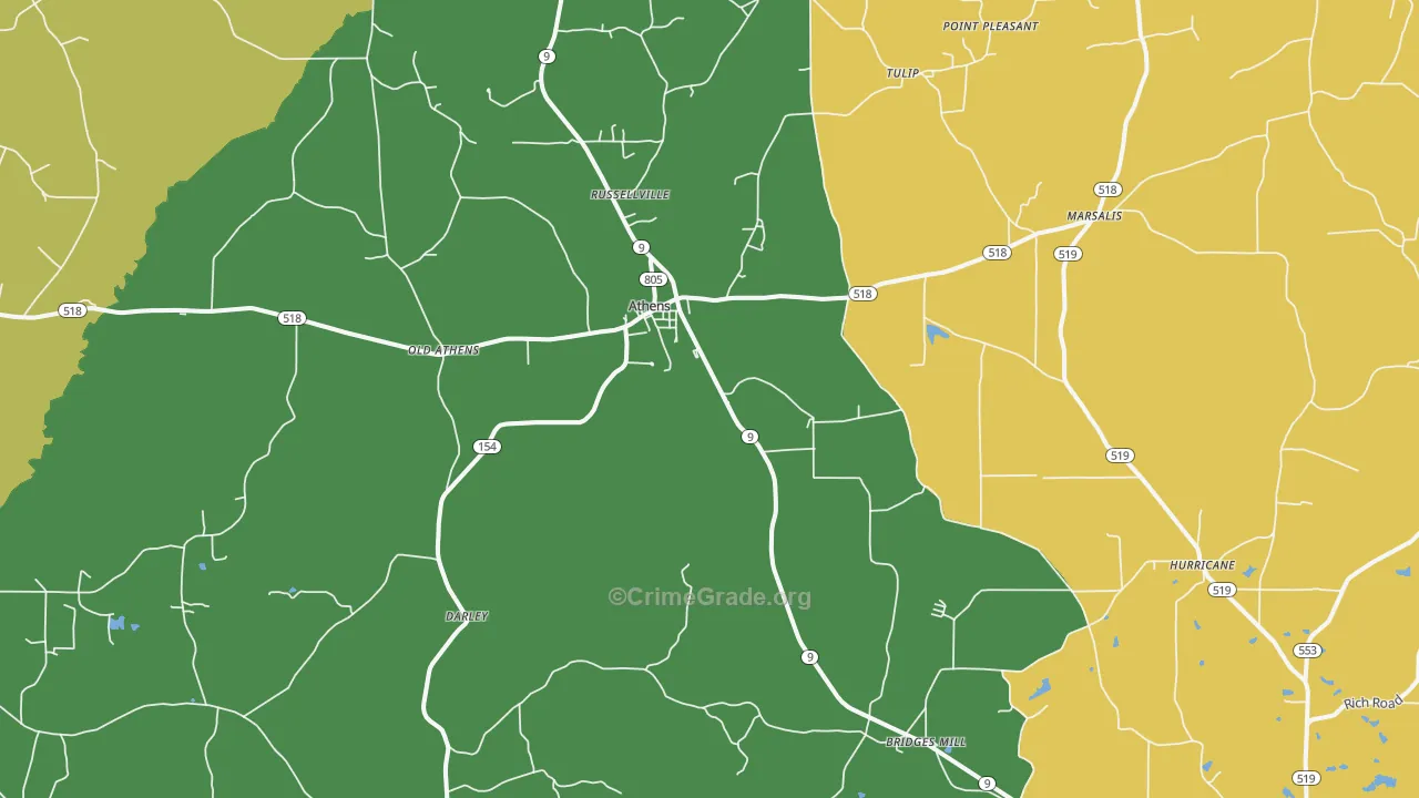 71003, LA Map of Drug-Related Crime Rates