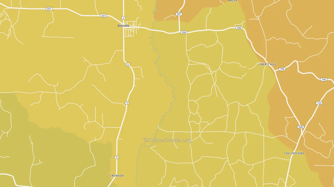 71008, LA Map of Drug-Related Crime Rates