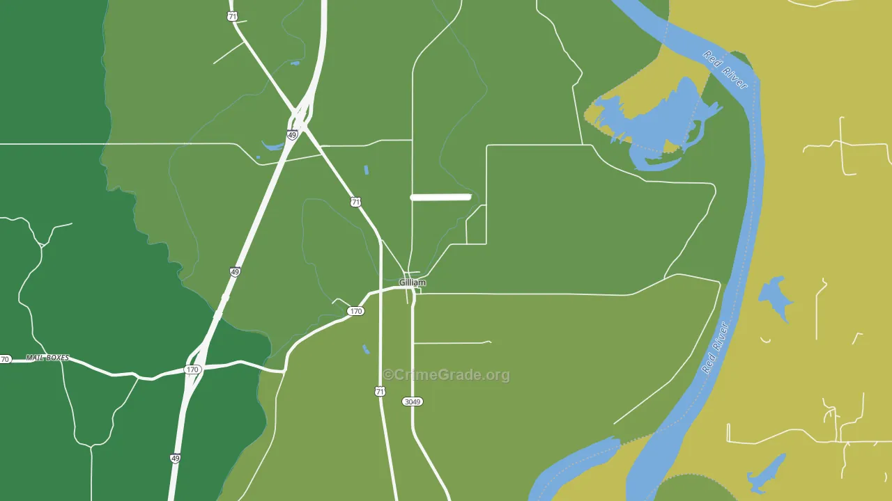 71029, LA Map of Drug-Related Crime Rates