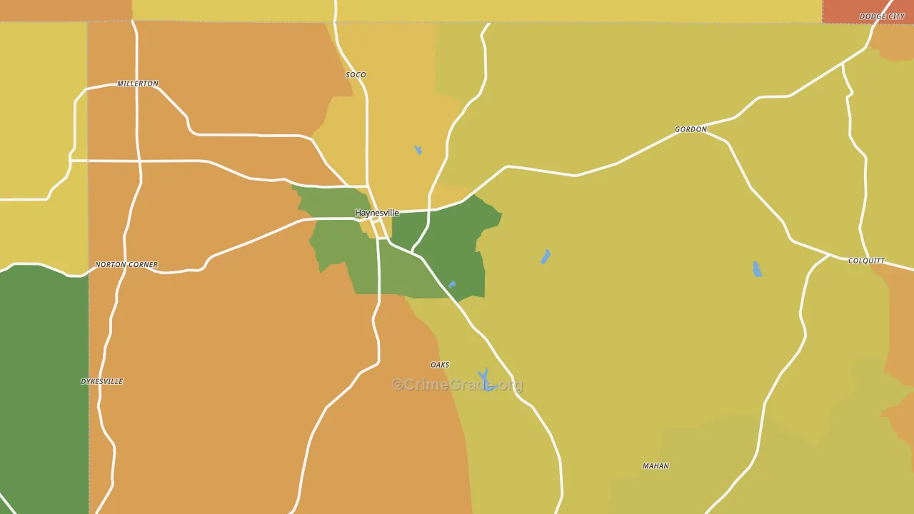 71038, LA Map of Drug-Related Crime Rates