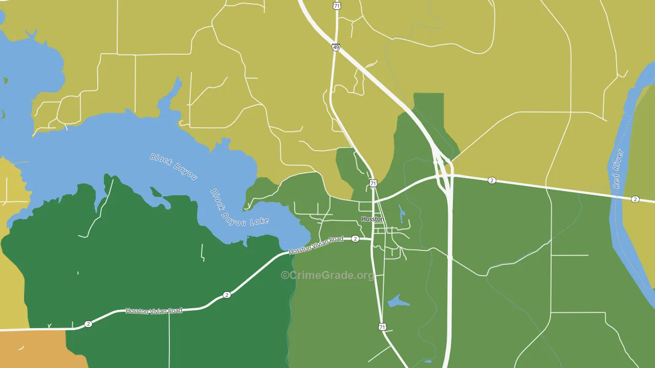 71043, LA Map of Drug-Related Crime Rates