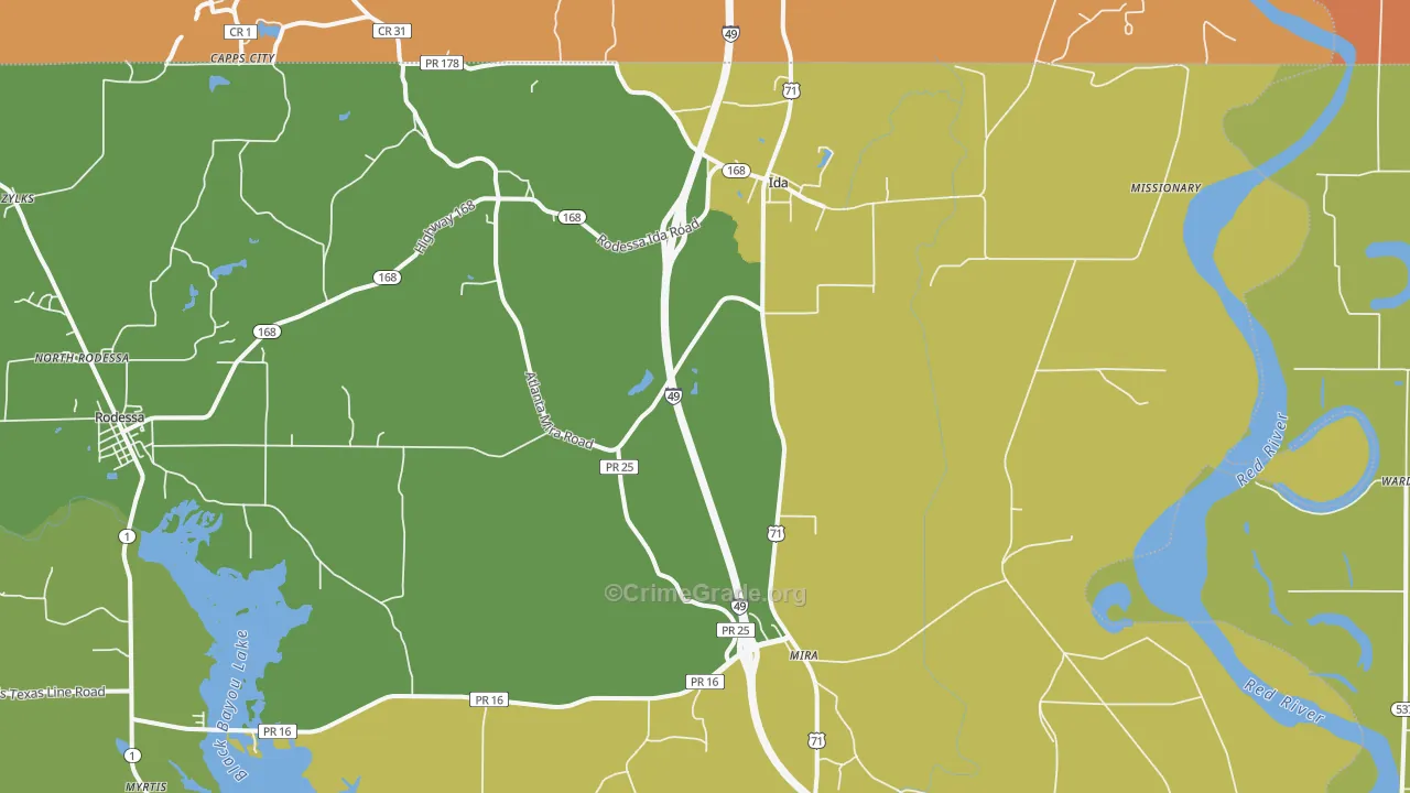 71044, LA Map of Drug-Related Crime Rates