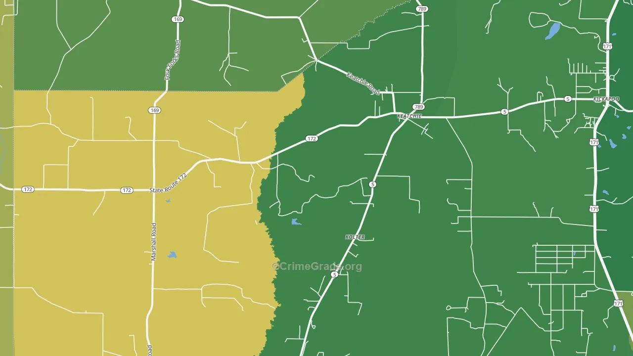 71046, LA Map of Drug-Related Crime Rates