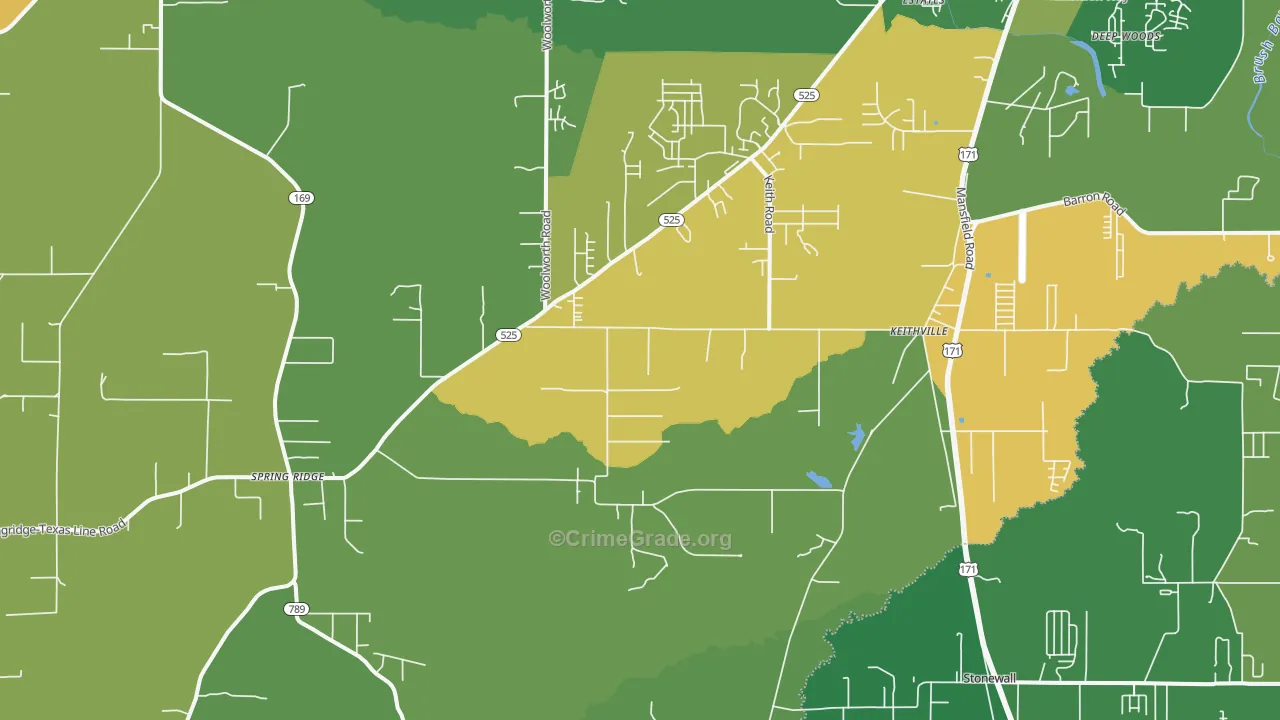71047, LA Map of Drug-Related Crime Rates