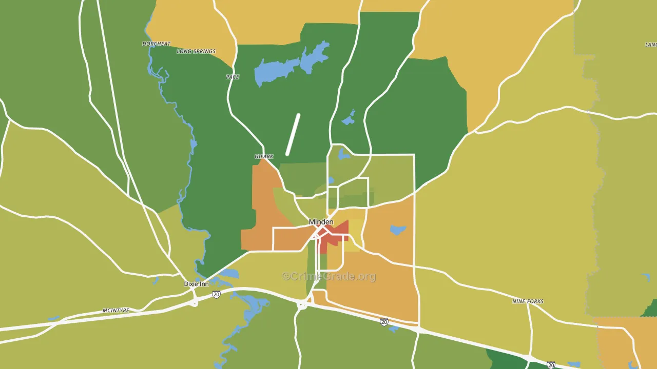 71055, LA Map of Drug-Related Crime Rates