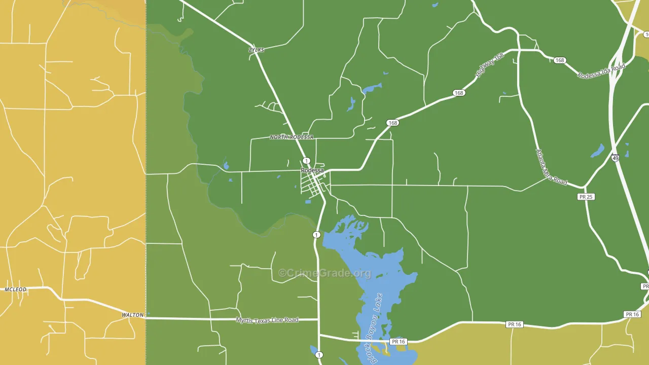 71069, LA Map of Drug-Related Crime Rates