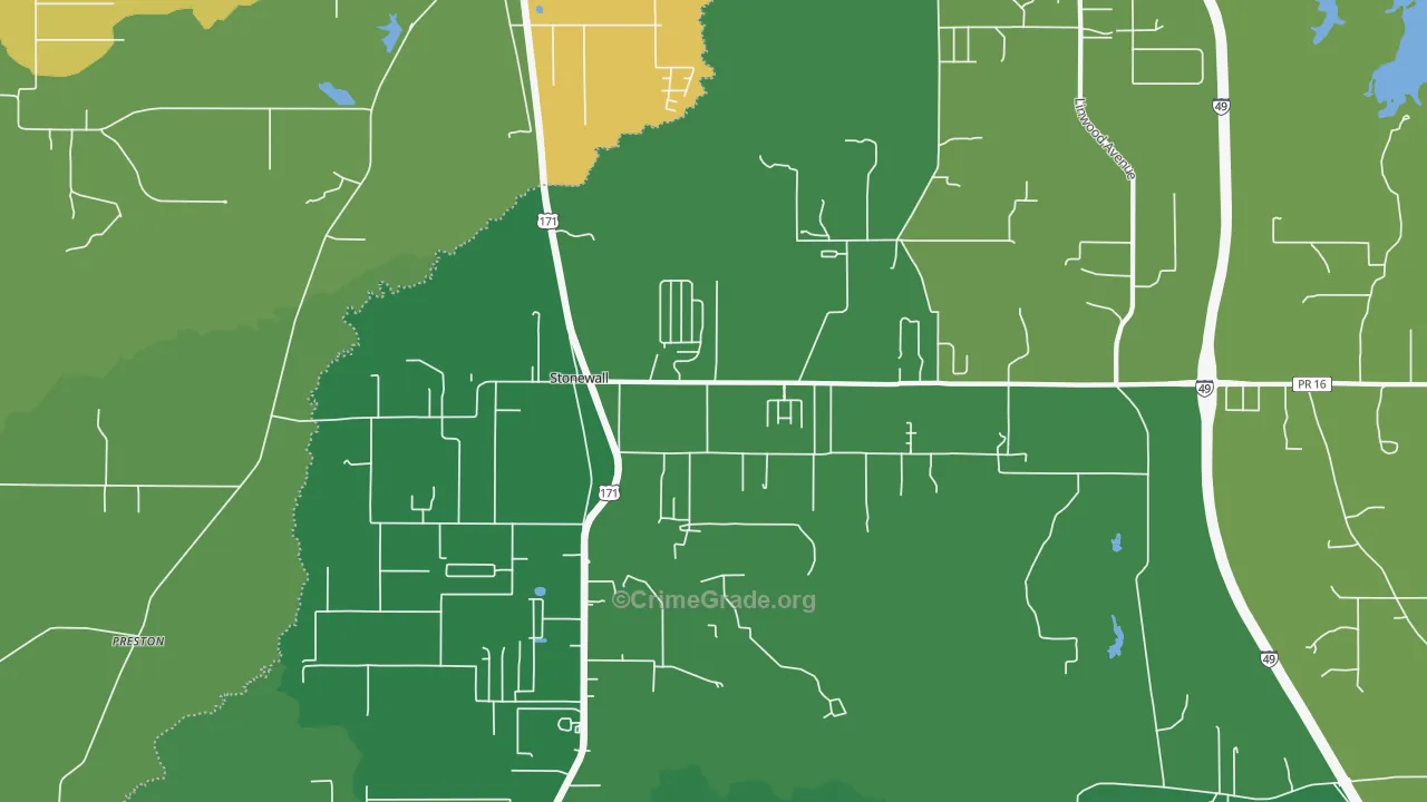 71078, LA Map of Drug-Related Crime Rates