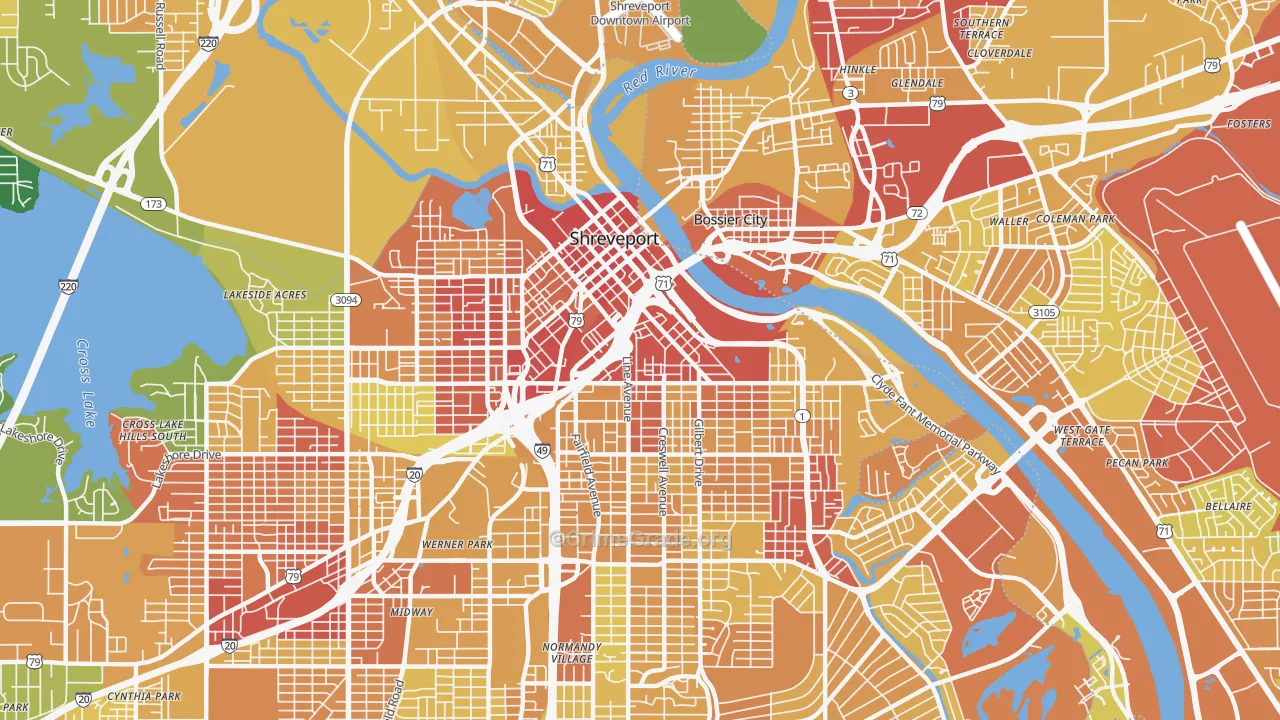 71101, LA Map of Drug-Related Crime Rates