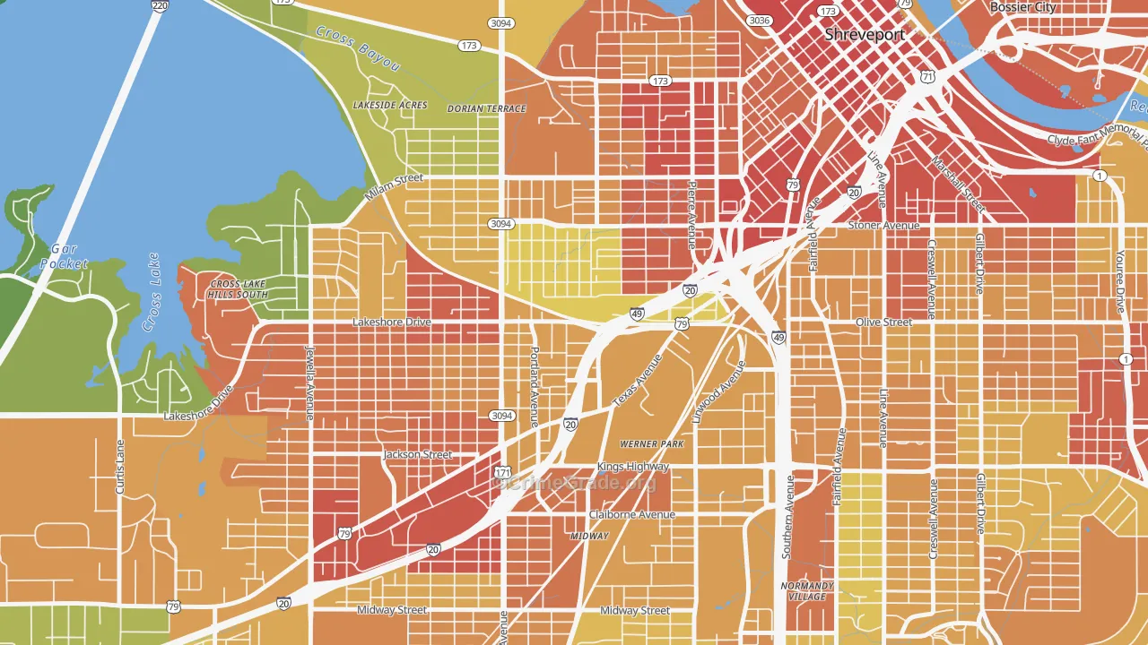 71103, LA Map of Drug-Related Crime Rates
