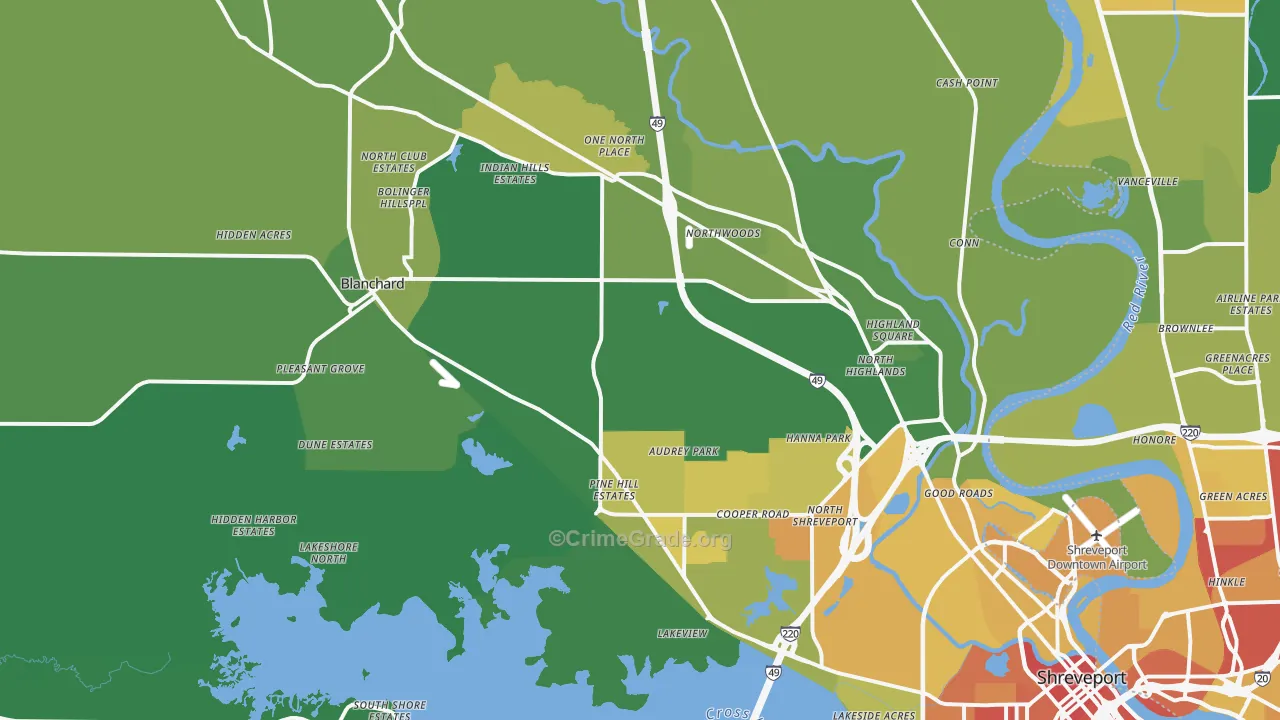 71107, LA Map of Drug-Related Crime Rates