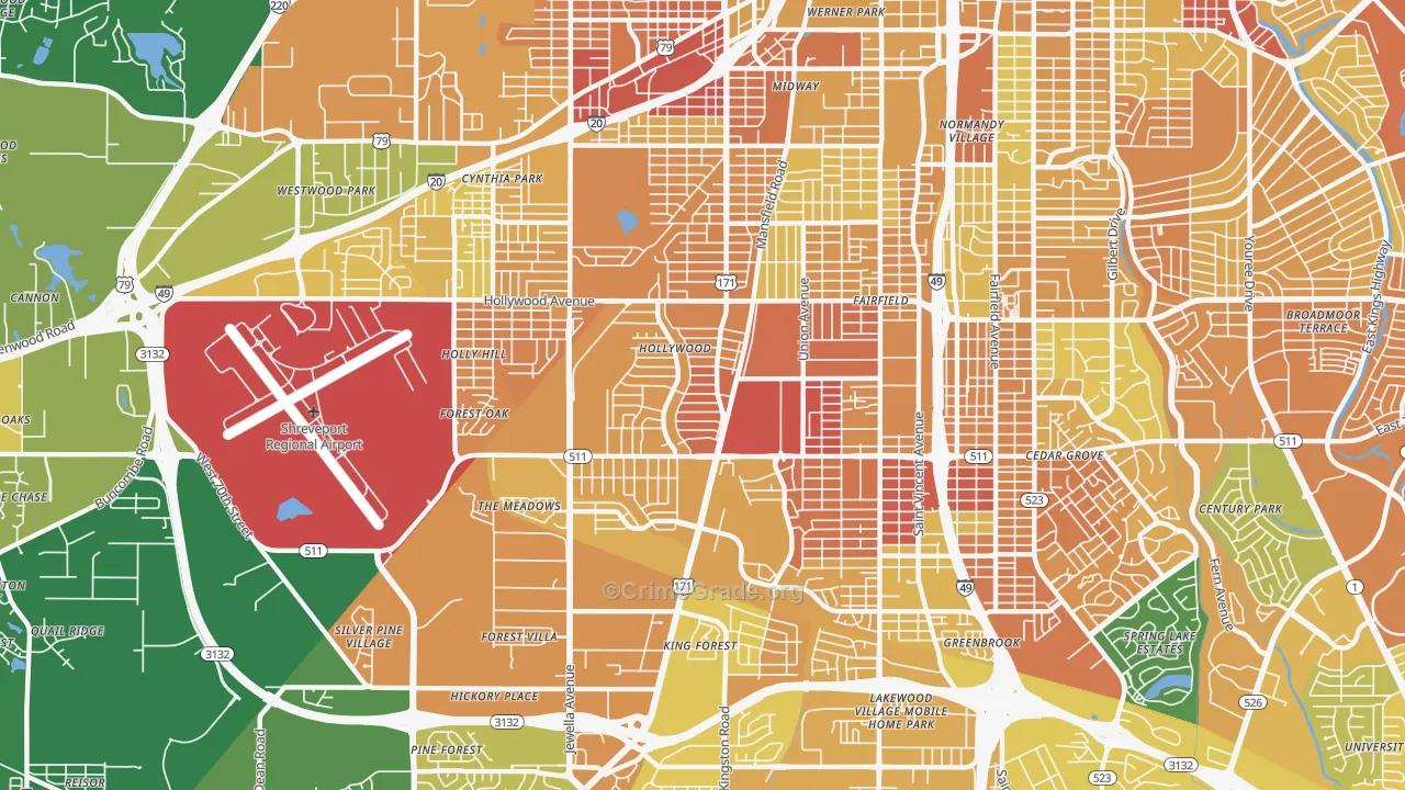 71108, LA Map of Drug-Related Crime Rates
