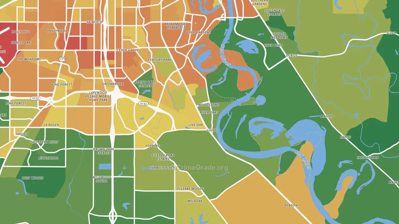 71115, LA Map of Drug-Related Crime Rates