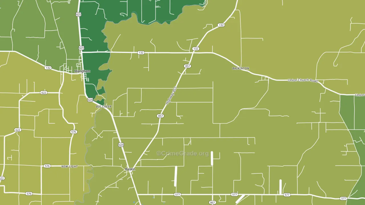 71219, LA Map of Drug-Related Crime Rates