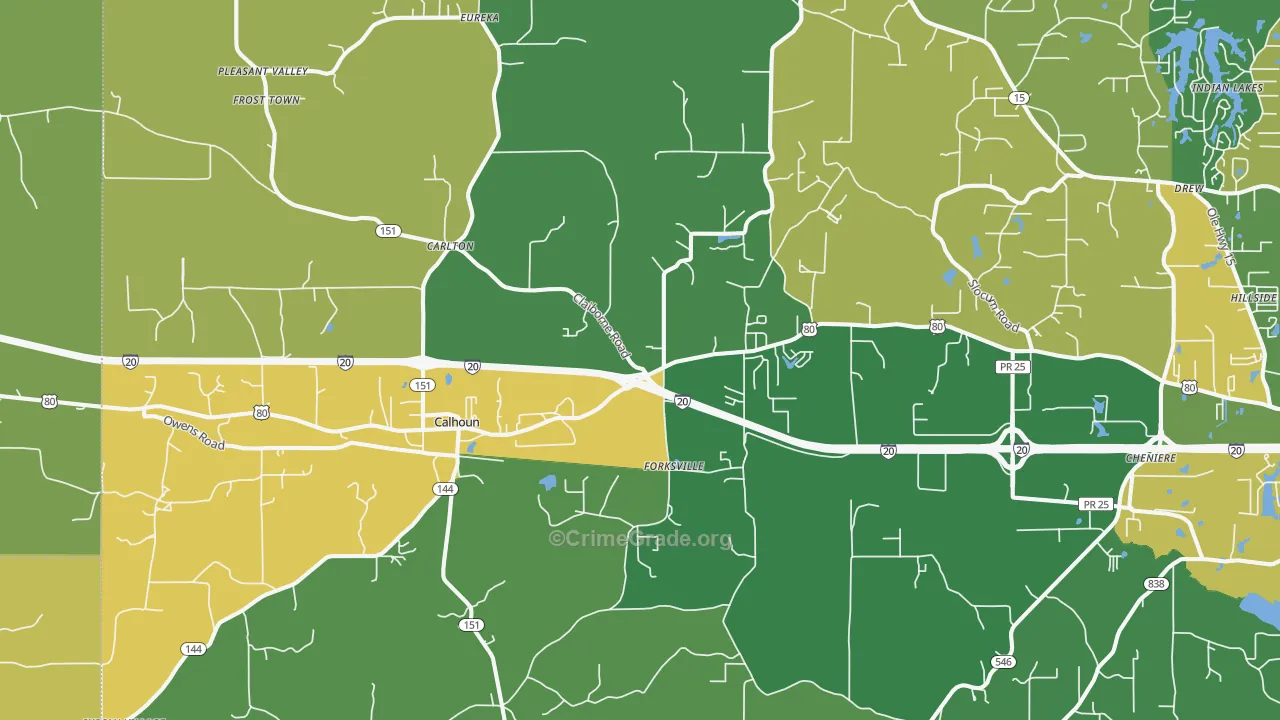 71225, LA Map of Drug-Related Crime Rates