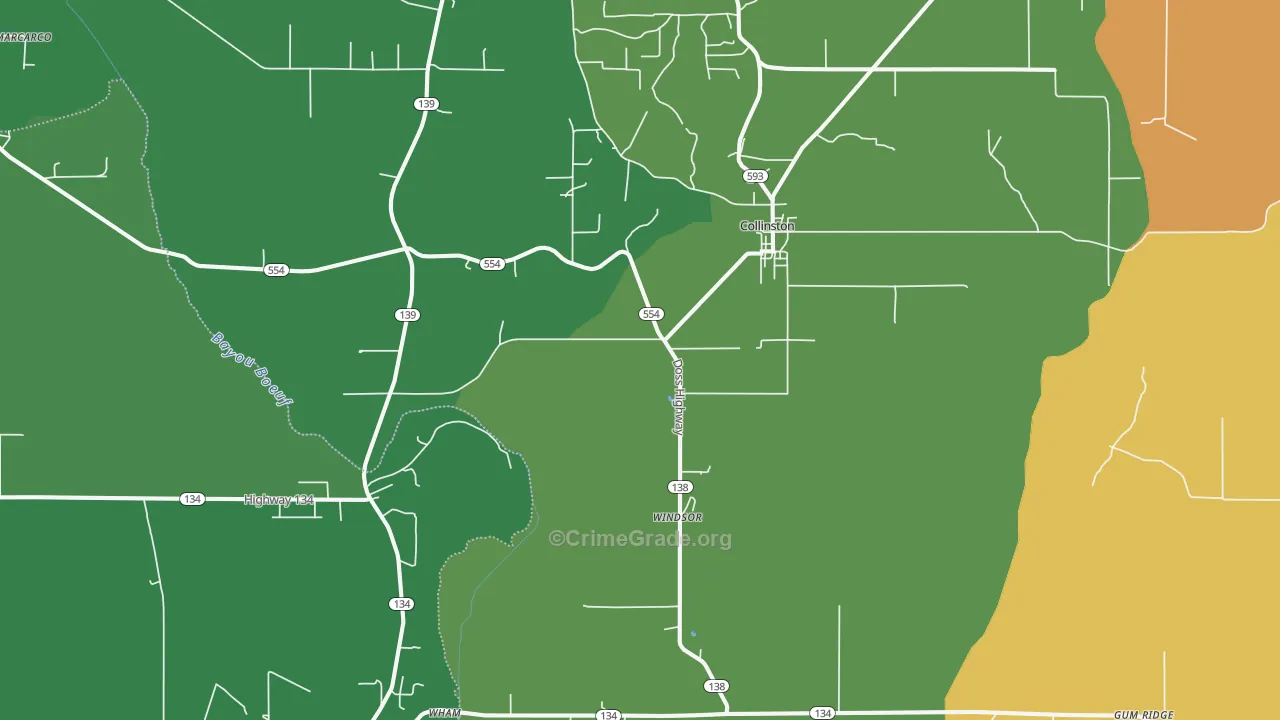 71229, LA Map of Drug-Related Crime Rates