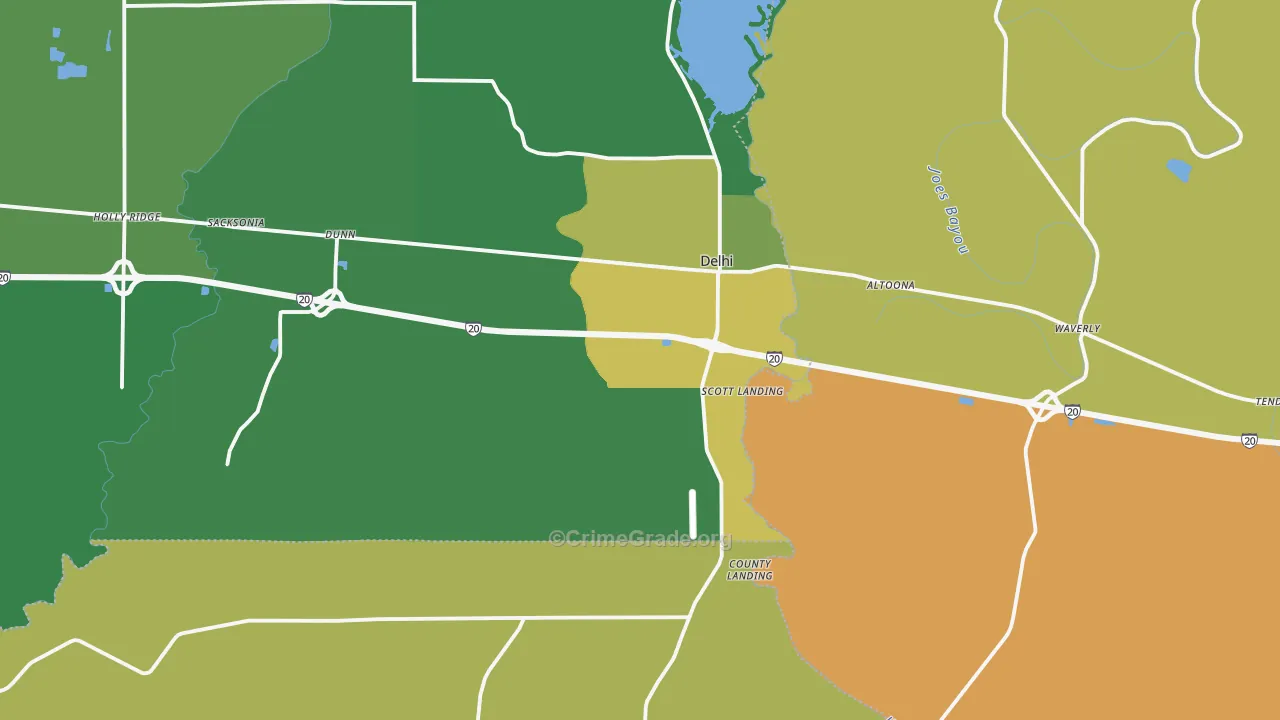 71232, LA Map of Drug-Related Crime Rates