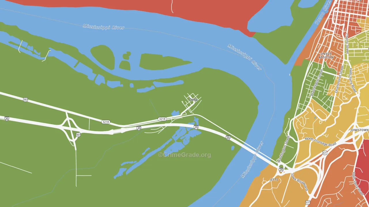 71233, LA Map of Drug-Related Crime Rates