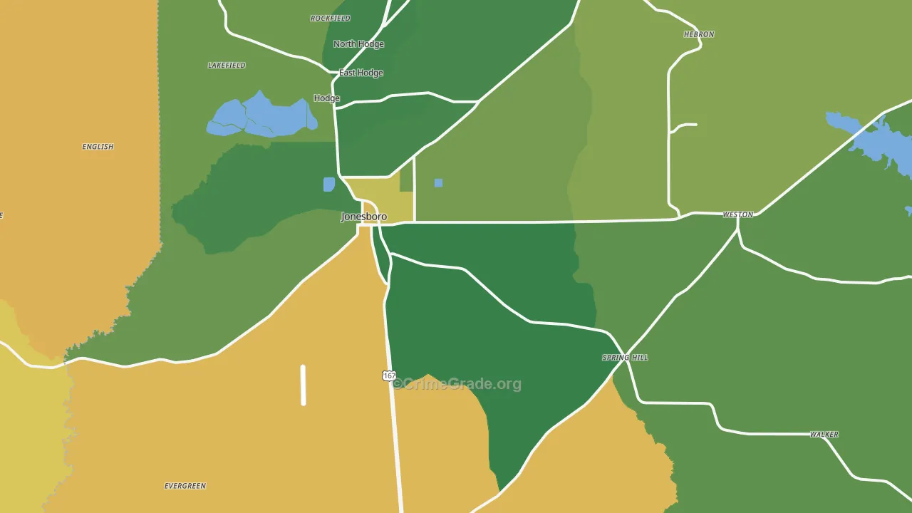 71251, LA Map of Drug-Related Crime Rates